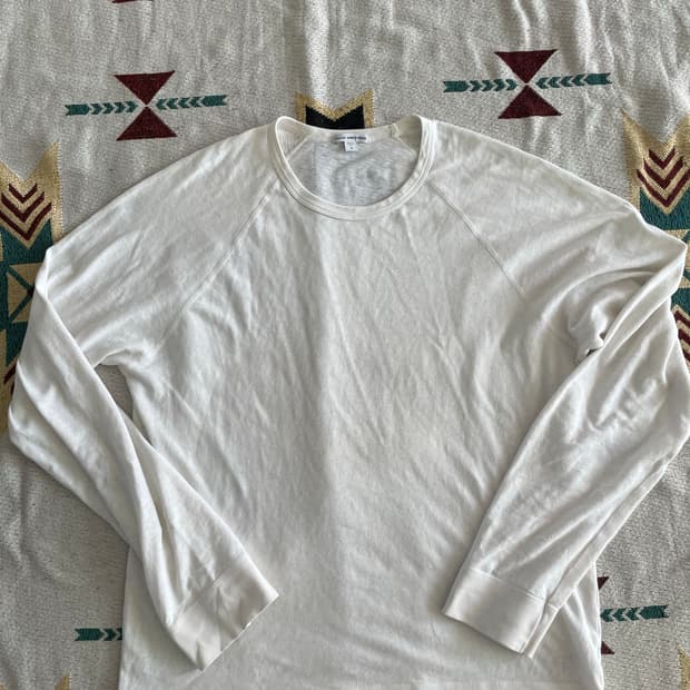 제임스펄스 흰색 긴팔 티셔츠(3)