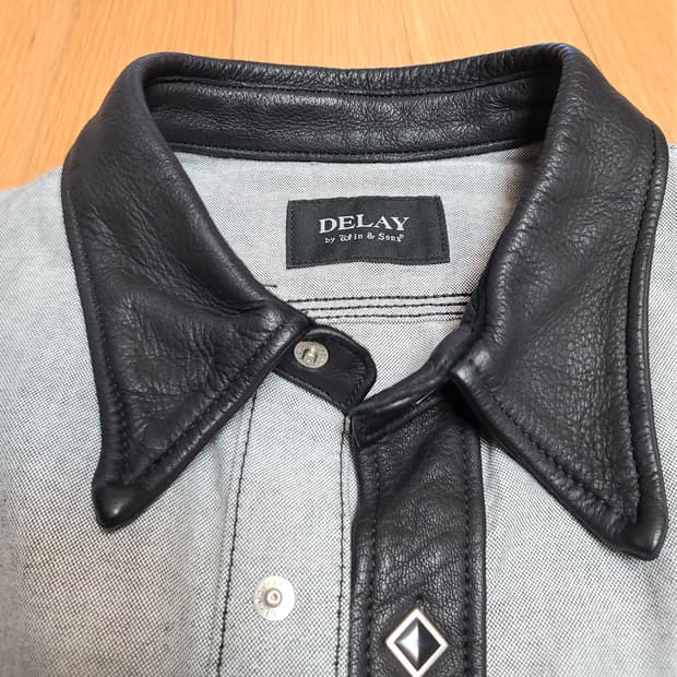 Delay by win & son 사슴가죽 트림 셔츠