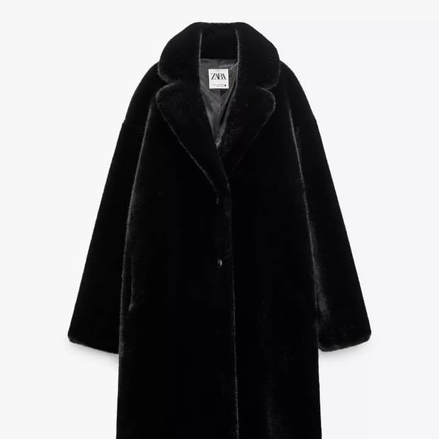 자라 페이크 퍼 롱코트 - 새상품