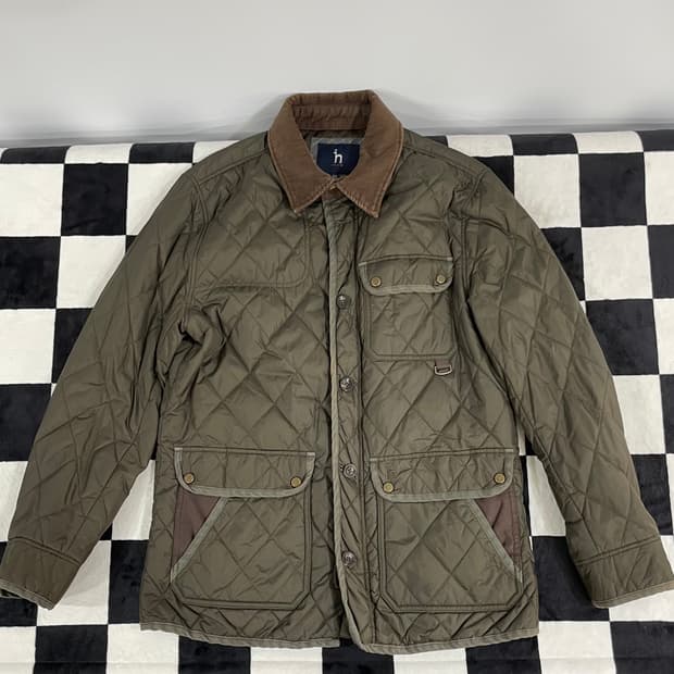 Hazzys 헤지스 코듀로이 카라 퀄팅 자켓 (XL)