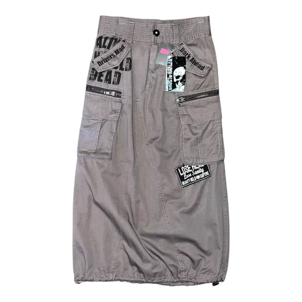 GHOST of HARLEM 고스트오브할렘 카고 스트링 롱치마 펑크y2k