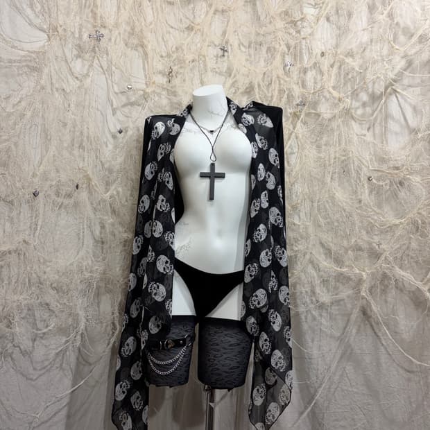 Gothic See-through Layered cardigan