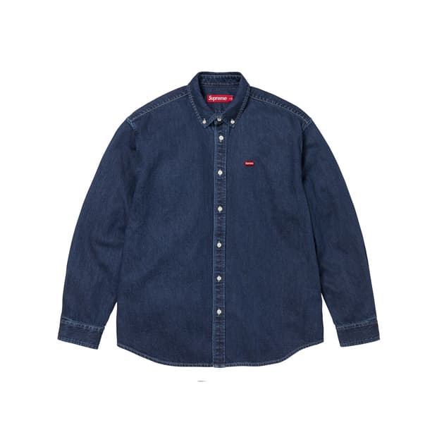 [L,XL] 슈프림 스몰 박스 데님 셔츠 인디고 - 25FW