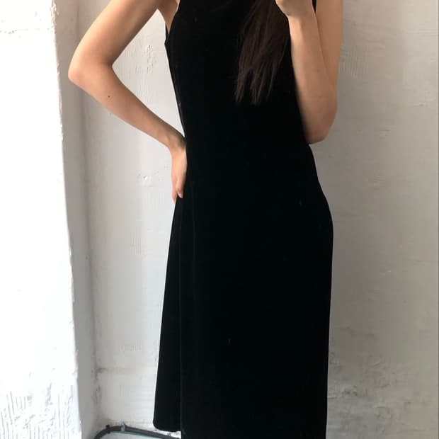 ARMANI COLLEZIONI 아르마니 꼴레지오니 벨루어 원피스