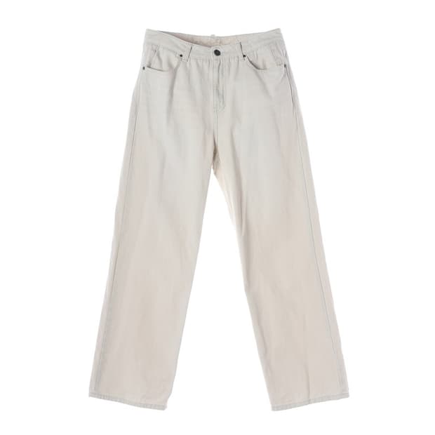 시리즈 아이보리 크림 스트레이트 코튼 팬츠 82