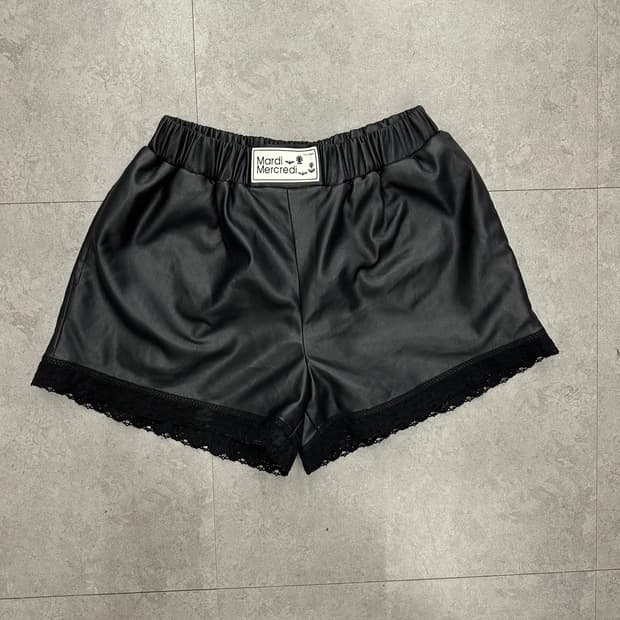 [미시착] FREE 마르디 여자 에코레더 쇼츠 레이스 반바지