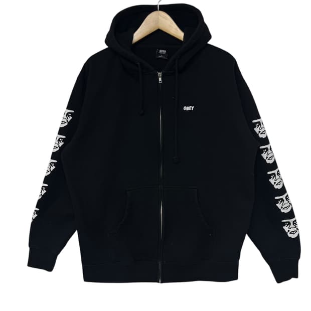오베이 사이드라인 페이스로고 후드집업