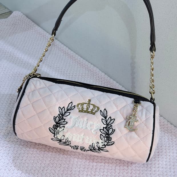 쥬시꾸뛰르 딸기우유 퀄팅 배럴백 가방 베메클 갸루 핀터깔 y2k