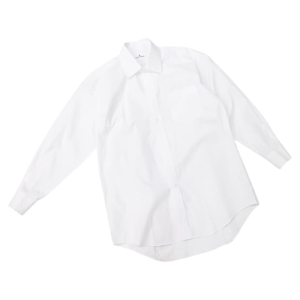 Courreges 쿠레주 빈티지 미니멀 화이트 드레스 셔츠