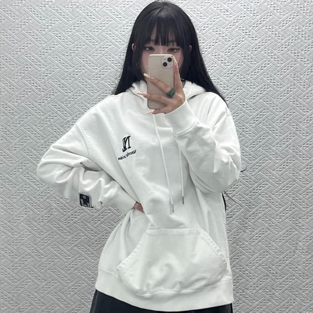 누벨르 미에르 모던 캐주얼 시크 오버핏 후드티 3 C10030