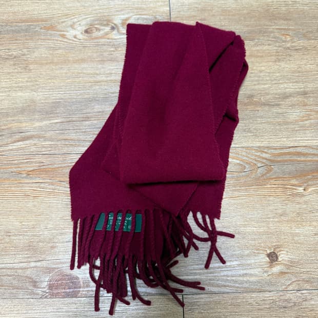 피에르 발망 울 머플러 버건디