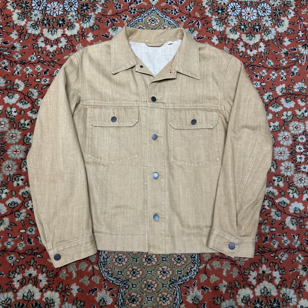 [L] 유니클로 U 코튼 트러커 자켓 베이지