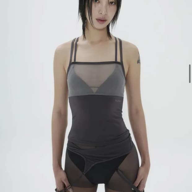 오호스DoubleStrapCamisole 블랙