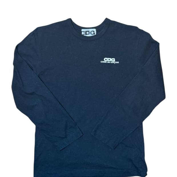 CDG 꼼데가르송 스몰 로고 롱슬리브 블랙