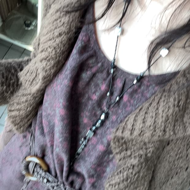 Vintage Brown Knit Cardigan