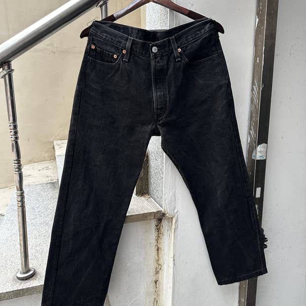 90-00s Levi’s 501 블랙 데님 팬츠 w30