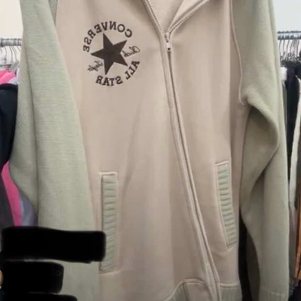 컨버스 올스타 기모 니트 후드집업 메론 말차 reche