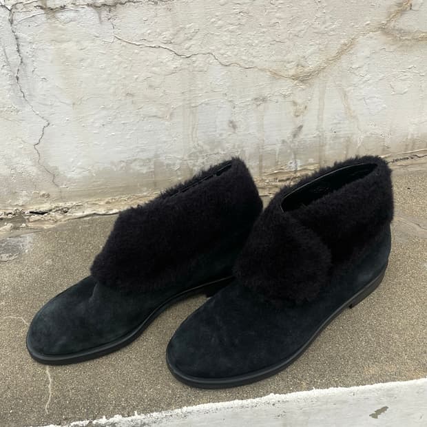 Yohji yamamoto 스웨이드 퍼 shoes