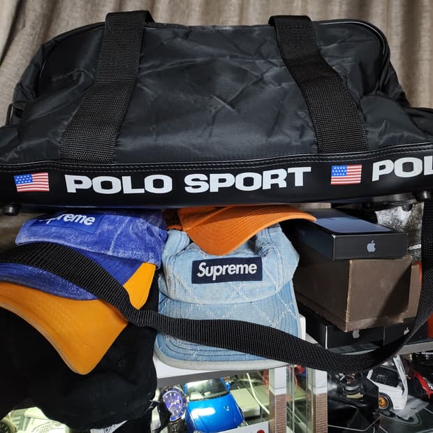 폴로 스포츠 블랙 더플백