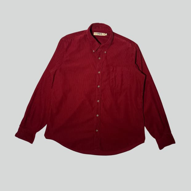 [LL]일본빈티지 KANSAI JEAN 와인색 셔츠