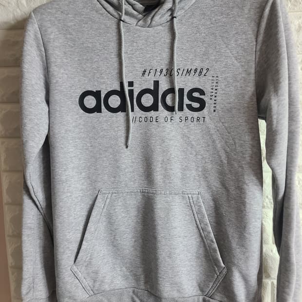 아디다스 회색 후드티(m)