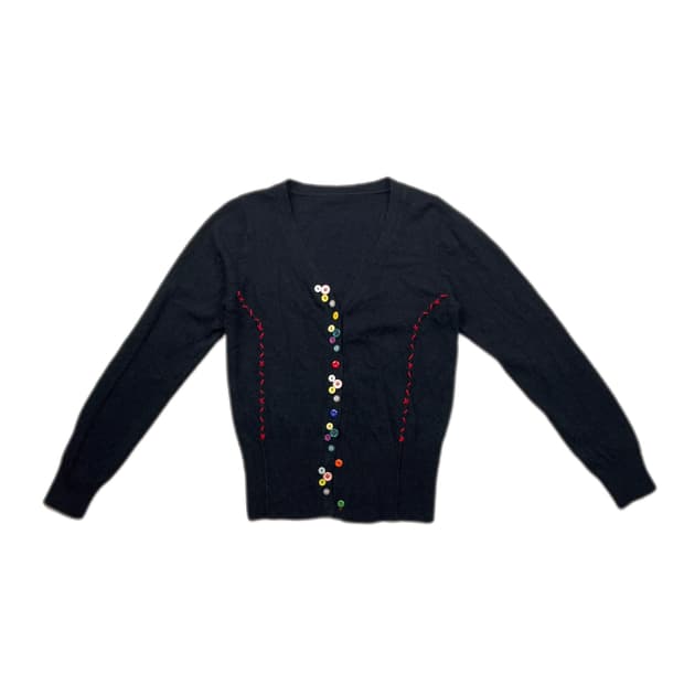 단추 포인트 가디건