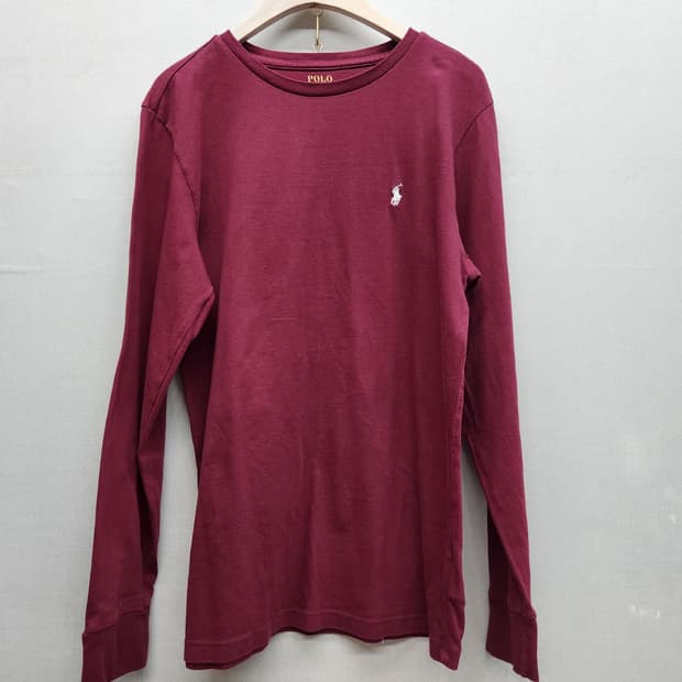 폴로랄프로렌 로고 버건디 롱슬리브 S