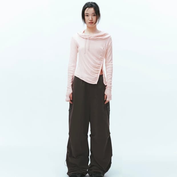 COYSEIO 코이세이오 스트랩 라인 팬츠 브라운