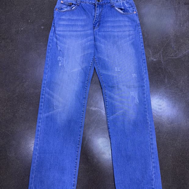 리바이스 523 레귤러 스트레이트핏 빈티지 데미지 워싱 데님팬츠 32