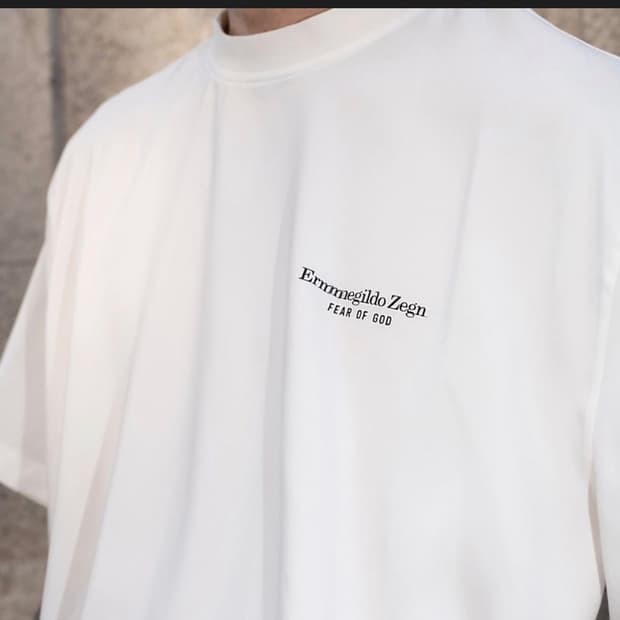 피어오브갓 X 제냐 반팔 화이트