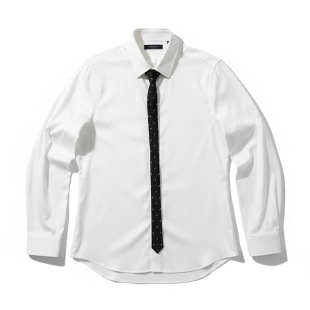 닐바렛 화이트 슬림핏 셔츠