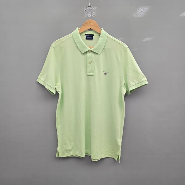 간트 GANT 셔츠 카라 반팔티 라이트 그린