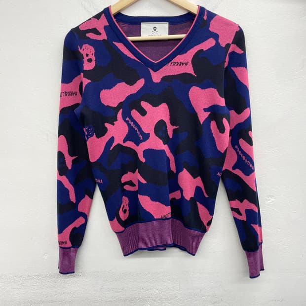 마크앤로나 카모 패턴 니트 유니크