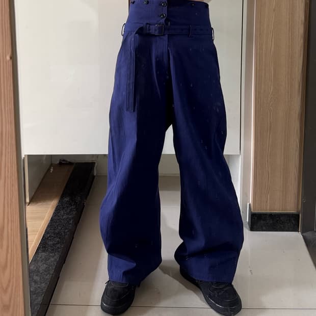 요지야마모토 하이웨스트 팬츠