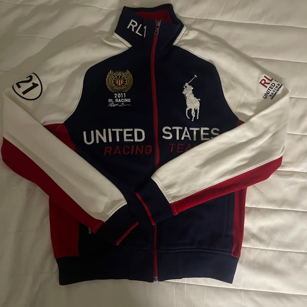 폴로 빅포니 성조기 레이싱 집업져지(M)