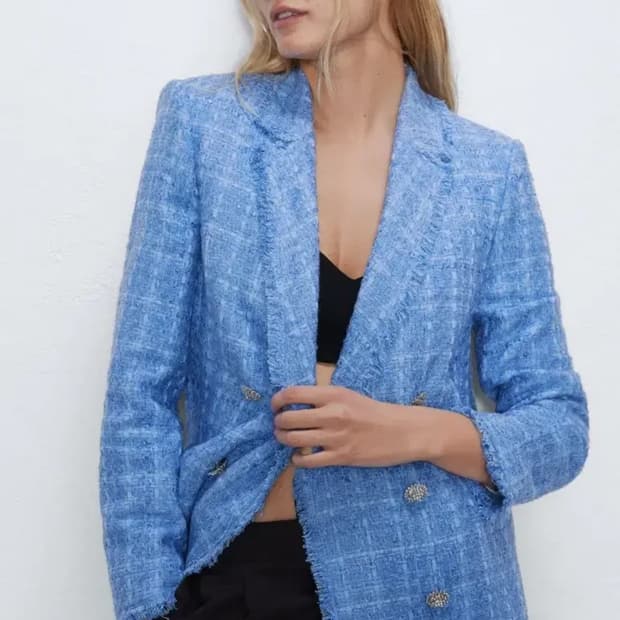 자라 트위드 자켓 L