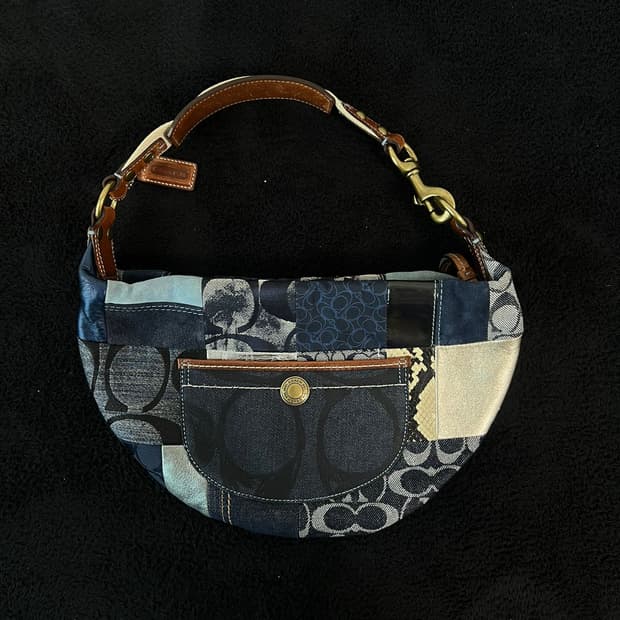 코치 패치워크 데님 Y2K 숄더백
