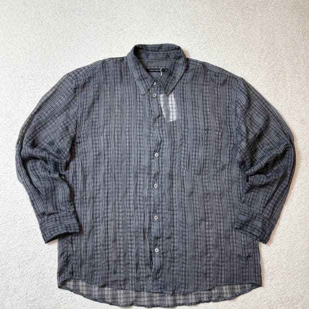 해칭룸 클래식 셔링 체크 셔츠 PN6495