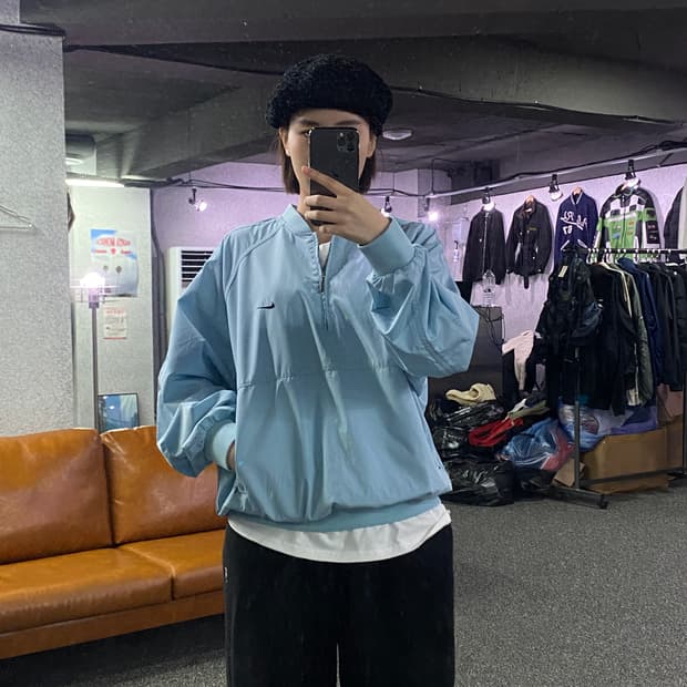 나이키 골프 스우시 스카이 블루 아노락B2839