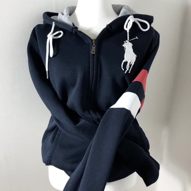 폴로 빅포니 네이비 후드집업