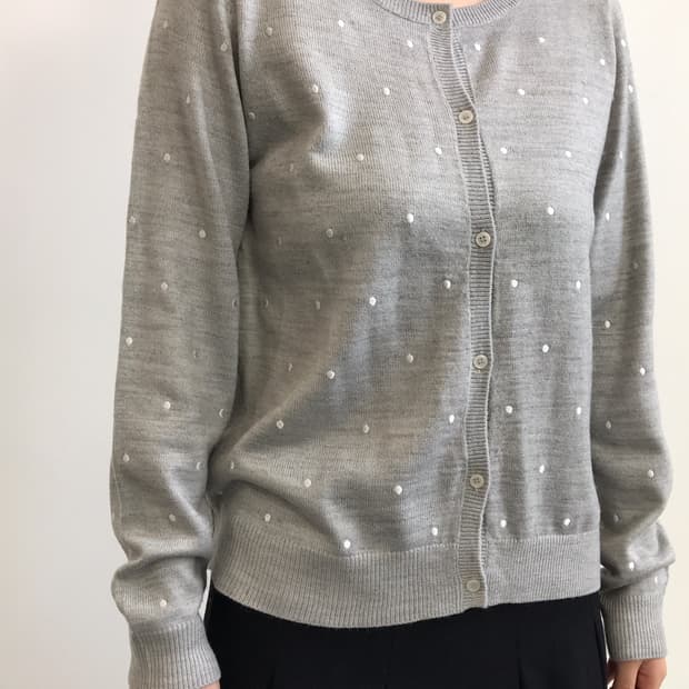 Jpn Gray Dotted Cardigans