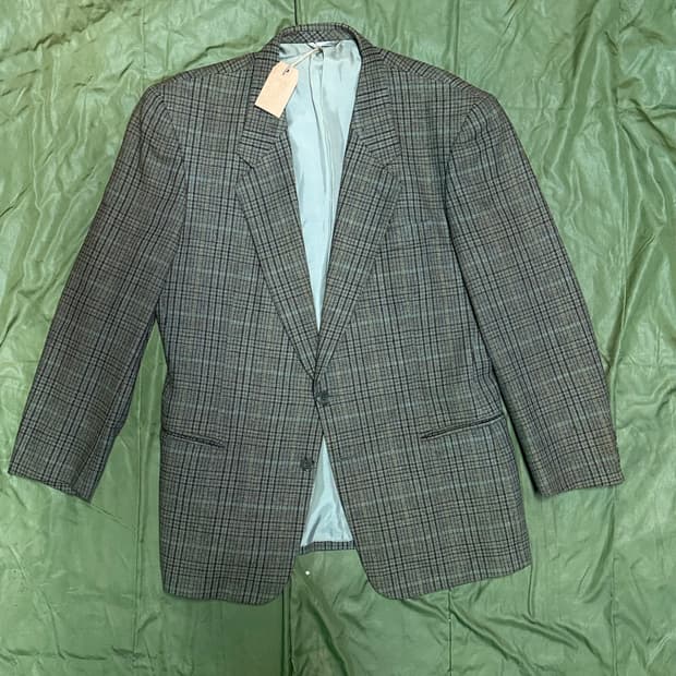 Dossy 코튼 블랜드 체크 테일러드 자켓 L