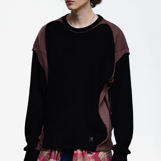 RSSC CUT OFF KNIT FULLOVER - BLACK