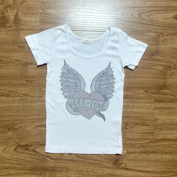 화이트 보석 갸루 반팔 리즈리사 히메갸루 베이비메탈클럽 달천깔 긱시크