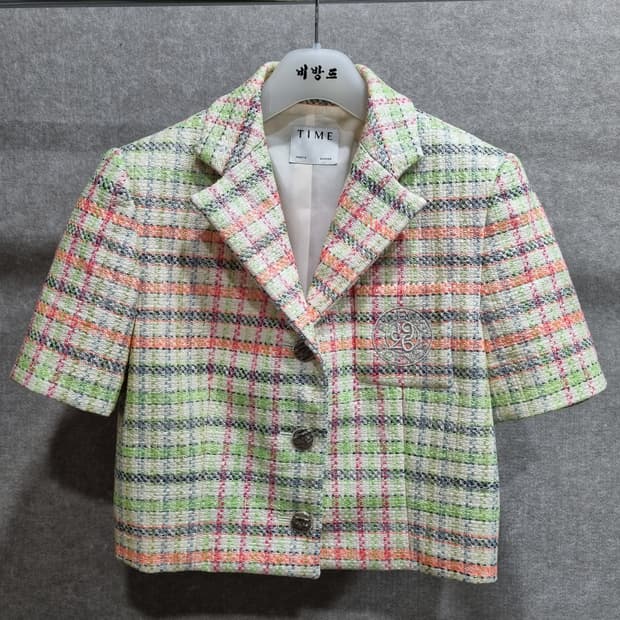 여성 55size 타임 크롭 자켓