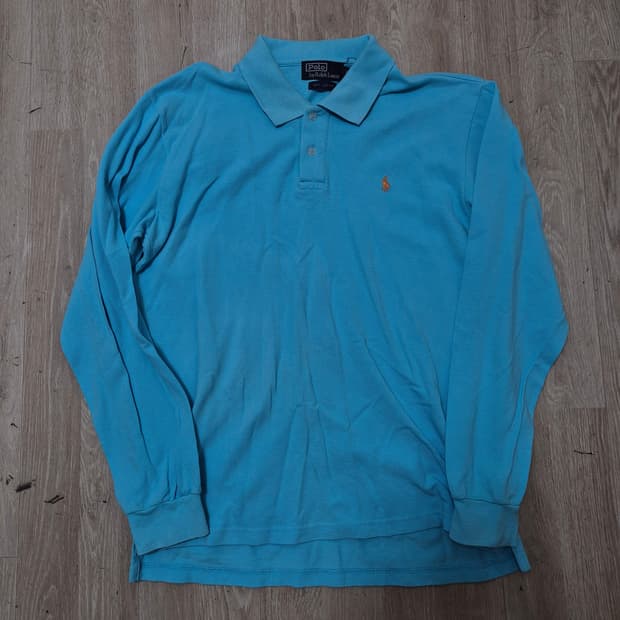 폴로 랄프로렌 스몰포니 라이트 블루 긴팔 카라티 L(100)