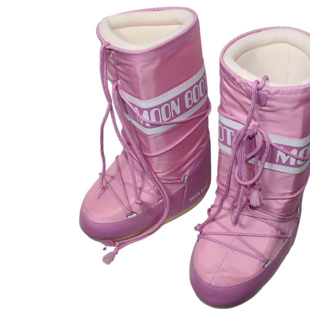 Moon Boot 문부츠 아이콘 나일론 부츠 핑크