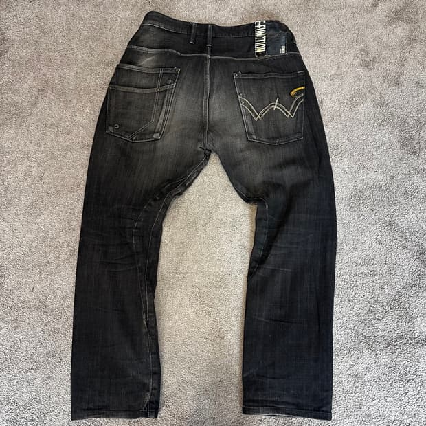 에드윈 이펑션 엔지니어드 흑청 데님 팬츠(33)