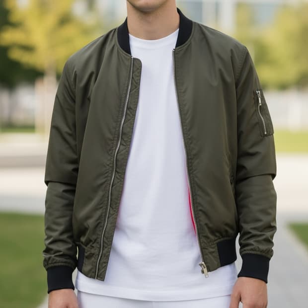 ZARA MAN 항공점퍼 카키 L
