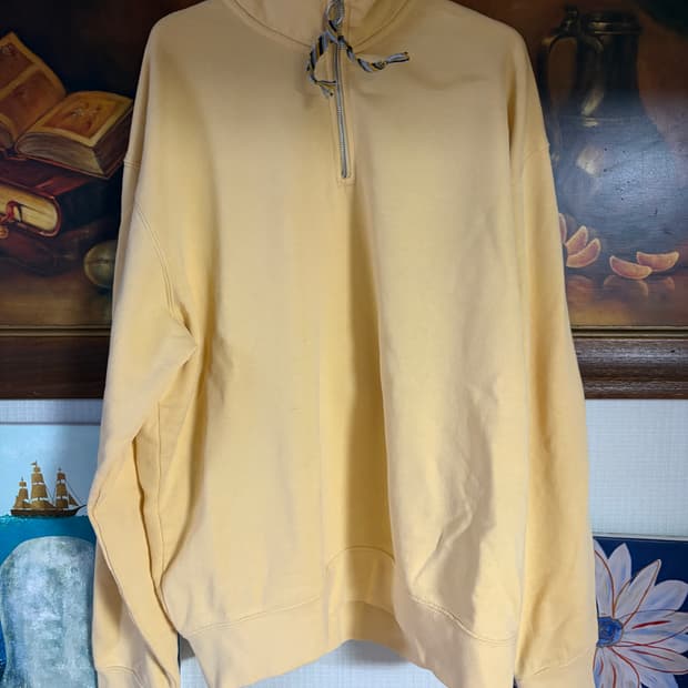 (새상품)자라 x aaron levine 테이프 지퍼넥 스웨트셔츠